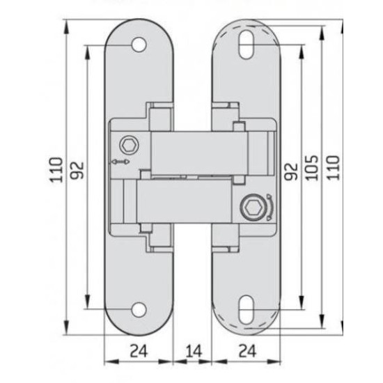 Balama reglabila ascunsa 3D