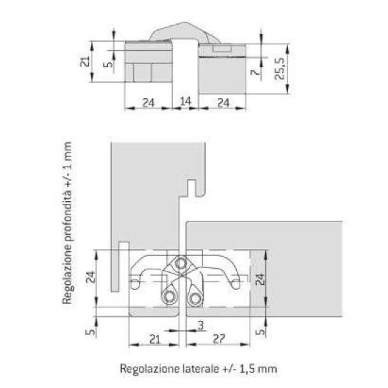 Balama reglabila ascunsa 3D