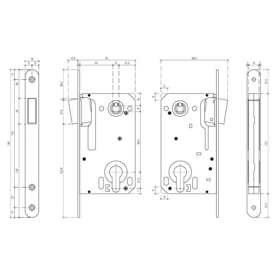 Broasca magnetica alb mat 85/50 yala Broasca magnetica alb mat 85/50 yala