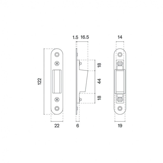 Broasca magnetica alb mat 85/50 yala Broasca magnetica alb mat 85/50 yala