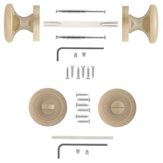 Butoni mobil STALA bronz patinat cu rozeta wc