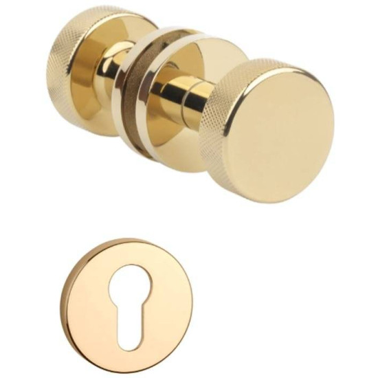 Butoni mobili TIME ( TUJA ) slim auriu lucios cu rozeta yala