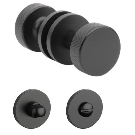 Butoni mobili TIME ( TUJA ) slim negru cu rozeta wc