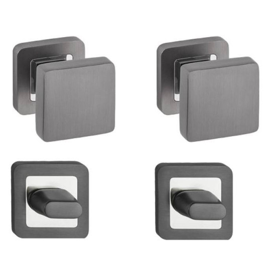 Butoni mobili TREND crom grafit cu rozeta wc