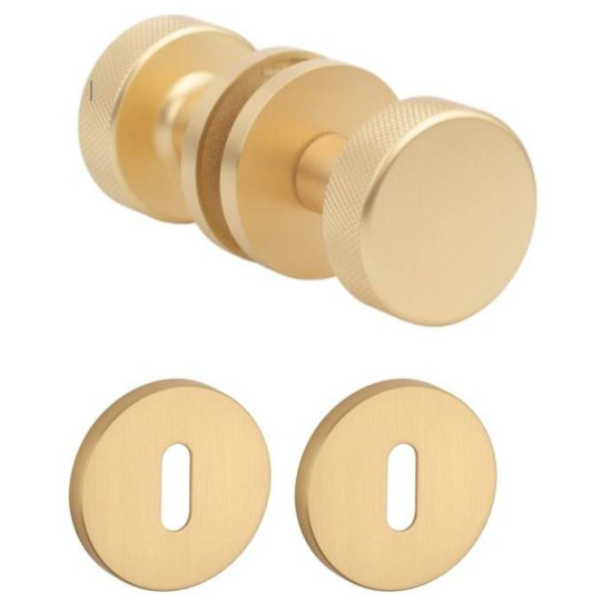 Butoni mobili TIME ( TUJA ) slim auriu satin cu rozeta cheie