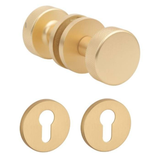 Butoni mobili TIME ( TUJA ) slim auriu satin cu rozeta yala