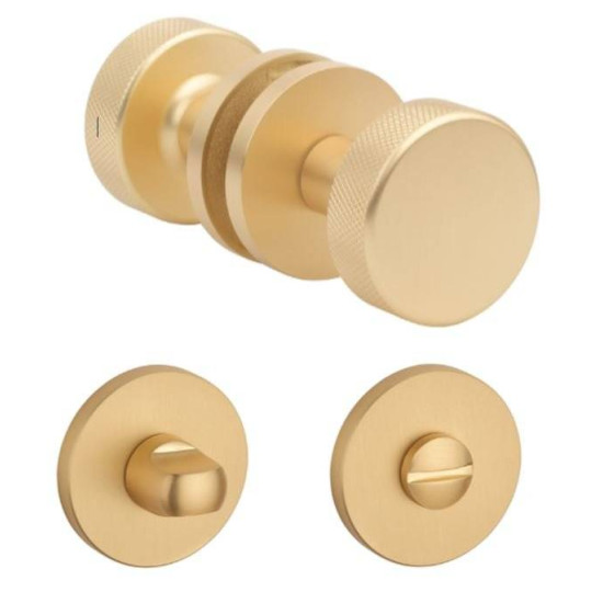 Butoni mobili TIME ( TUJA ) slim auriu satin cu rozeta wc