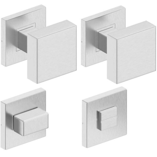 Butoni TOPAZ mobili inox cu rozeta wc