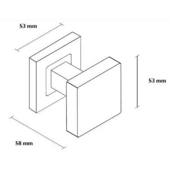 Butoni TOPAZ mobili inox cu rozeta wc