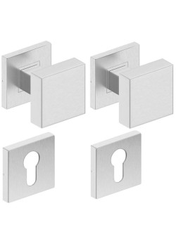 Butoni TOPAZ mobili inox cu rozeta yala