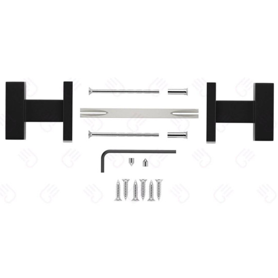 Butoni Topaz mobili negru mat cu rozeta cheie