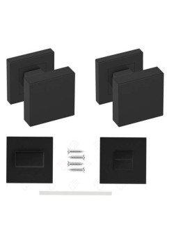 Butoni TOPAZ mobili negru mat cu rozeta wc