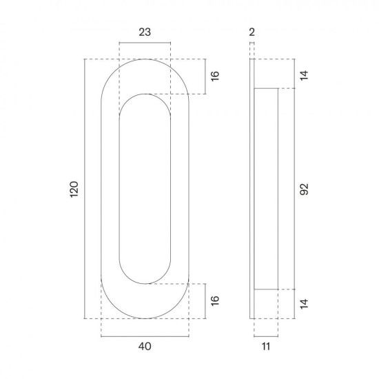 Maner ingropat oval alb mat ( Enger ) Maner ingropat oval alb mat ( Enger )