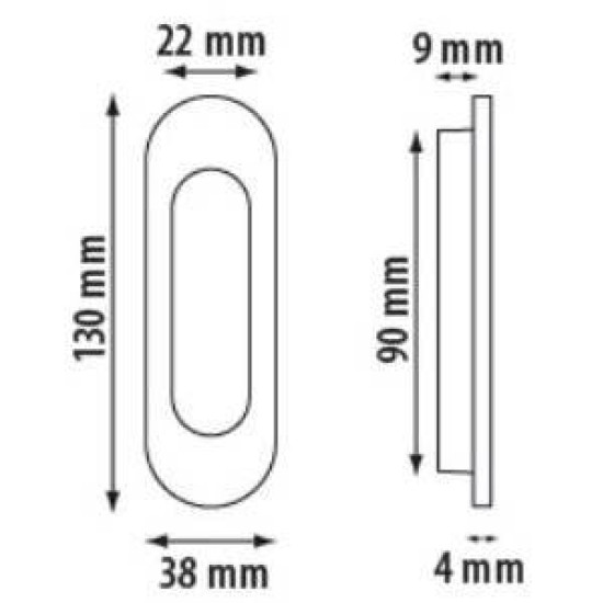 Maner ingropat scoica bronz oval
