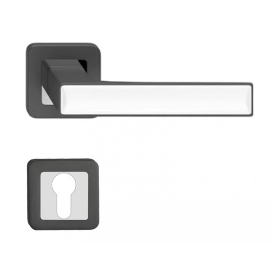 Manere usi Deco grafit decor alb cu rozeta yala