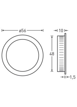 Maner ingropat scoica rotunda negru mat Maner ingropat scoica rotunda negru mat