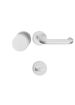 Manere usi + buton fix Rondo 2 (Jowisz) inox rozeta wc