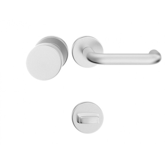 Manere usi + buton fix Rondo 2 (Jowisz) inox rozeta wc Manere usi + buton fix Rondo 2 (Jowisz) inox rozeta wc