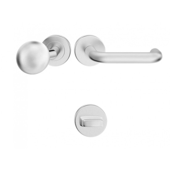 Manere usi + buton fix Rondo (Jowisz) inox rozeta wc Manere usi + buton fix Rondo (Jowisz) inox rozeta wc