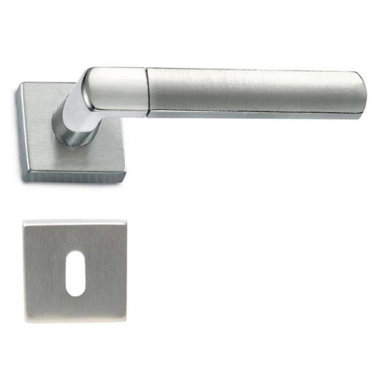 Manere usi ALICE Q crom/crom satin cu rozeta cheie