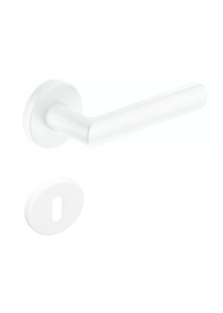 Manere usi ALICE R alb mat cu rozeta cheie Manere usi ALICE R alb mat cu rozeta cheie