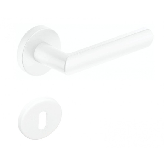 Manere usi ALICE R alb mat cu rozeta cheie