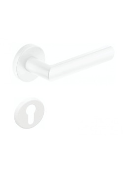 Manere usi ALICE R alb mat cu rozeta yala Manere usi ALICE R alb mat cu rozeta yala