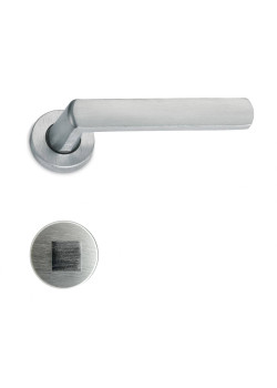 Manere usi ALICE R crom satin cu rozeta wc Manere usi ALICE R crom satin cu rozeta wc