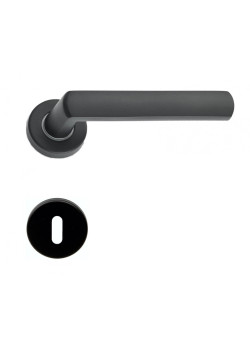 Manere usi ALICE R negru mat cu rozeta cheie Manere usi ALICE R negru mat cu rozeta cheie