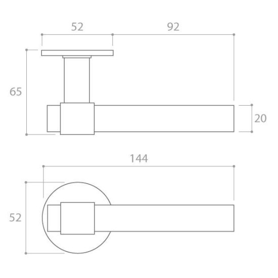 Manere usi Allure slim auriu satin cu rozeta cheie