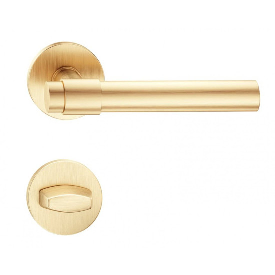 Manere usi Allure slim auriu satin cu rozeta wc