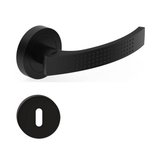 Manere usi Astra negru mat cu rozeta cheie