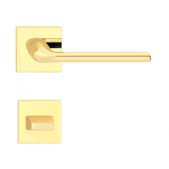 Manere usi Bella Q auriu lucios cu rozeta wc