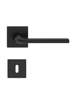 Manere usi Bella Q negru mat cu rozeta cheie Manere usi Bella Q negru mat cu rozeta cheie