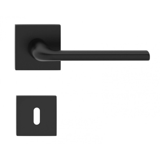 Manere usi Bella Q negru mat cu rozeta cheie