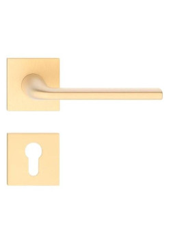 Manere usi Bella Q auriu satin cu rozeta yala Manere usi Bella Q auriu satin cu rozeta yala