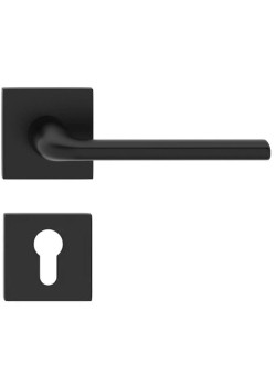 Manere usi Bella Q negru mat cu rozeta yala Manere usi Bella Q negru mat cu rozeta yala