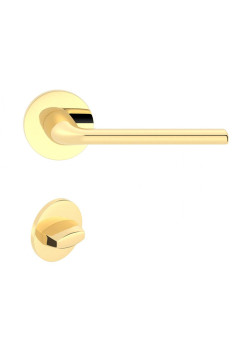 Manere usi Bella R auriu lucios cu rozeta wc Manere usi Bella R auriu lucios cu rozeta wc