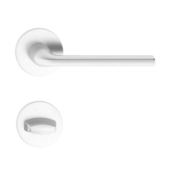 Manere usi Bella R crom satin cu rozeta wc