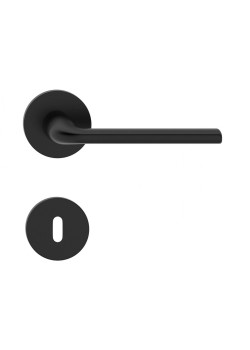 Manere usi Bella R negru mat cu rozeta cheie