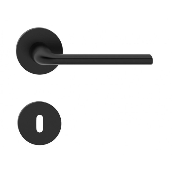 Manere usi Bella R negru mat cu rozeta cheie