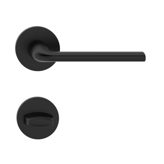 Manere usi Bella R negru mat cu rozeta wc