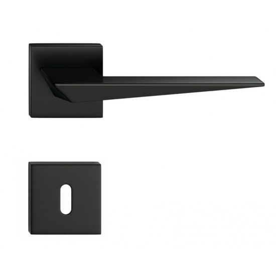 Manere usi Blade negru mat cu rozeta cheie