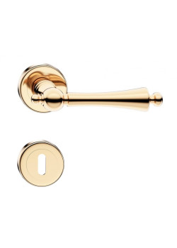 Manere usi CENTURY auriu lucios cu rozeta cheie