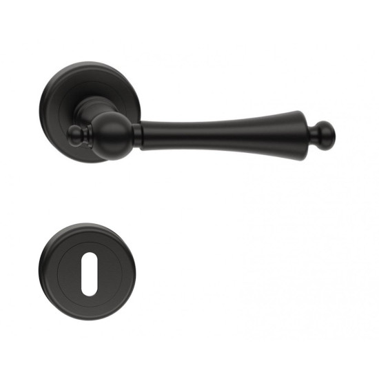 Manere usi CENTURY negru mat cu rozeta cheie