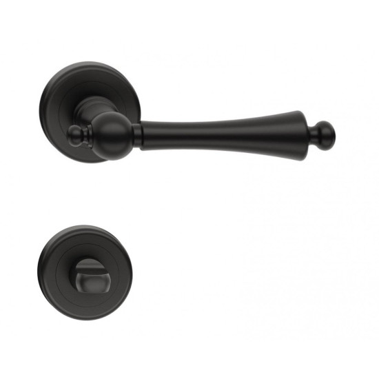 Manere usi CENTURY negru mat cu rozeta wc