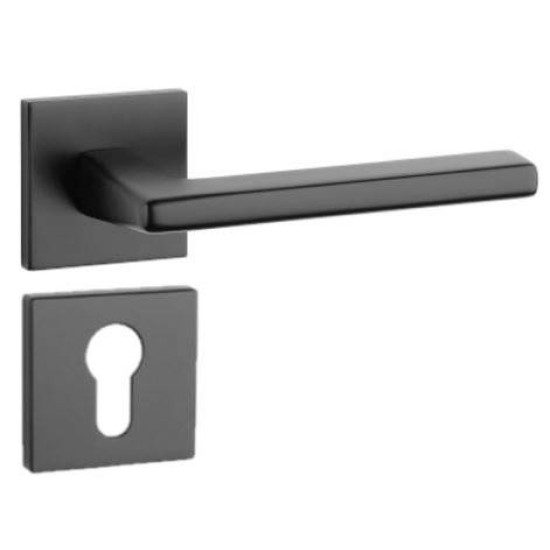 Manere usi Concept ( EURA ) negru mat cu rozeta yala Manere usi Concept ( EURA ) negru mat cu rozeta yala