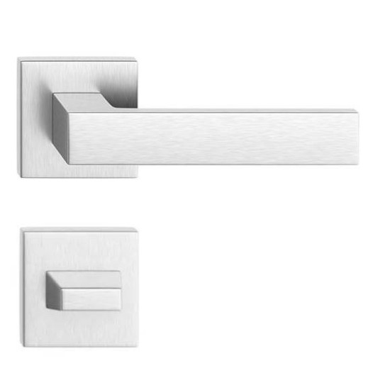 Manere usi CUBE crom satin cu rozeta wc