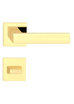 Manere usi CUBE slim auriu lucios cu rozeta wc