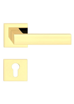 Manere usi CUBE slim auriu lucios cu rozeta yala